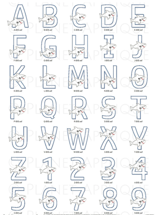 MONOGRAM - SHARK FONT
