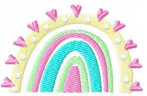 RAINBOW AND HEARTS