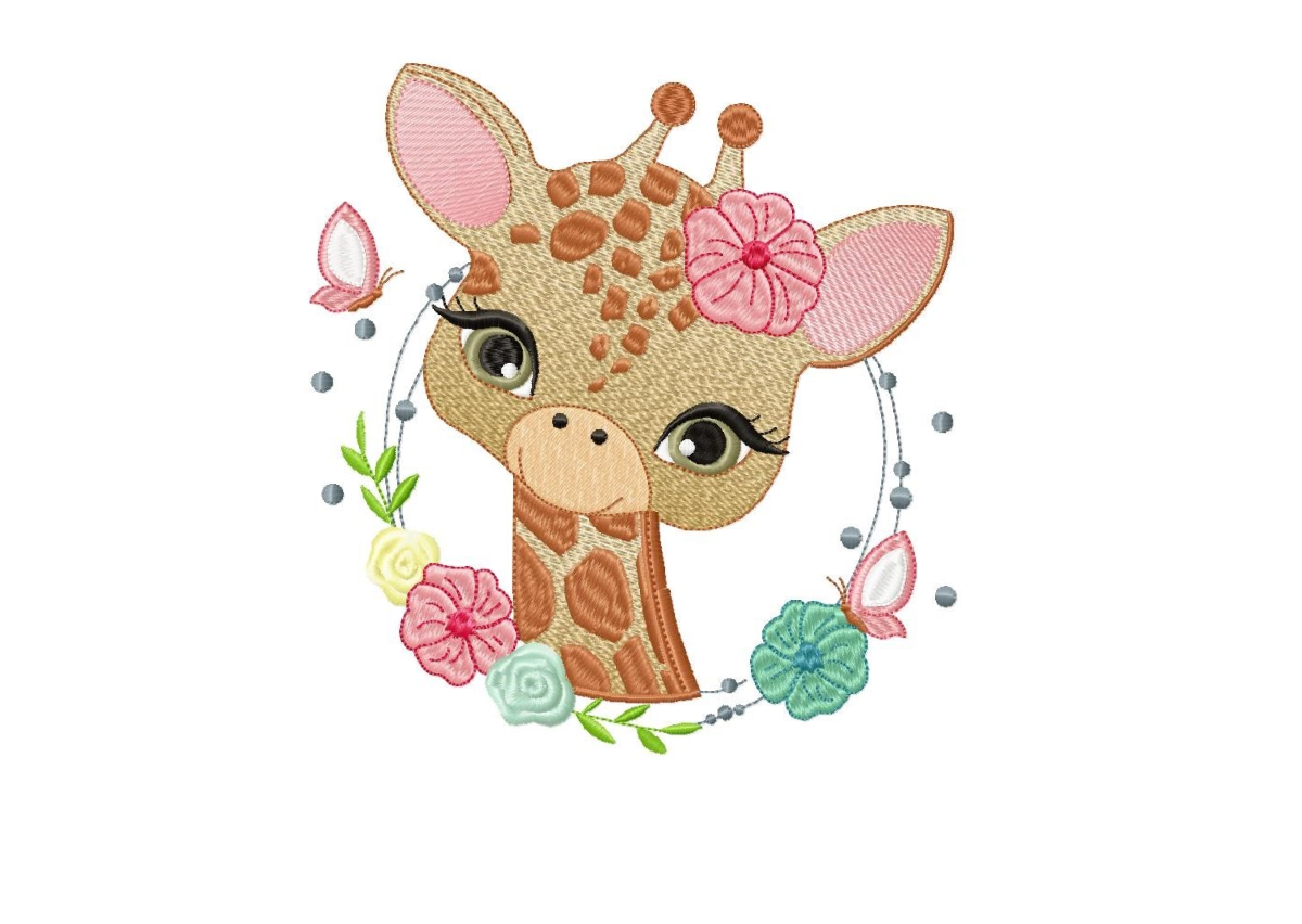 GIRAFFE AND FLOWER