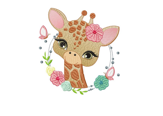 GIRAFFE AND FLOWER