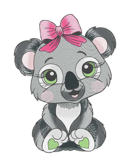 KOALA GIRL WITH BOW