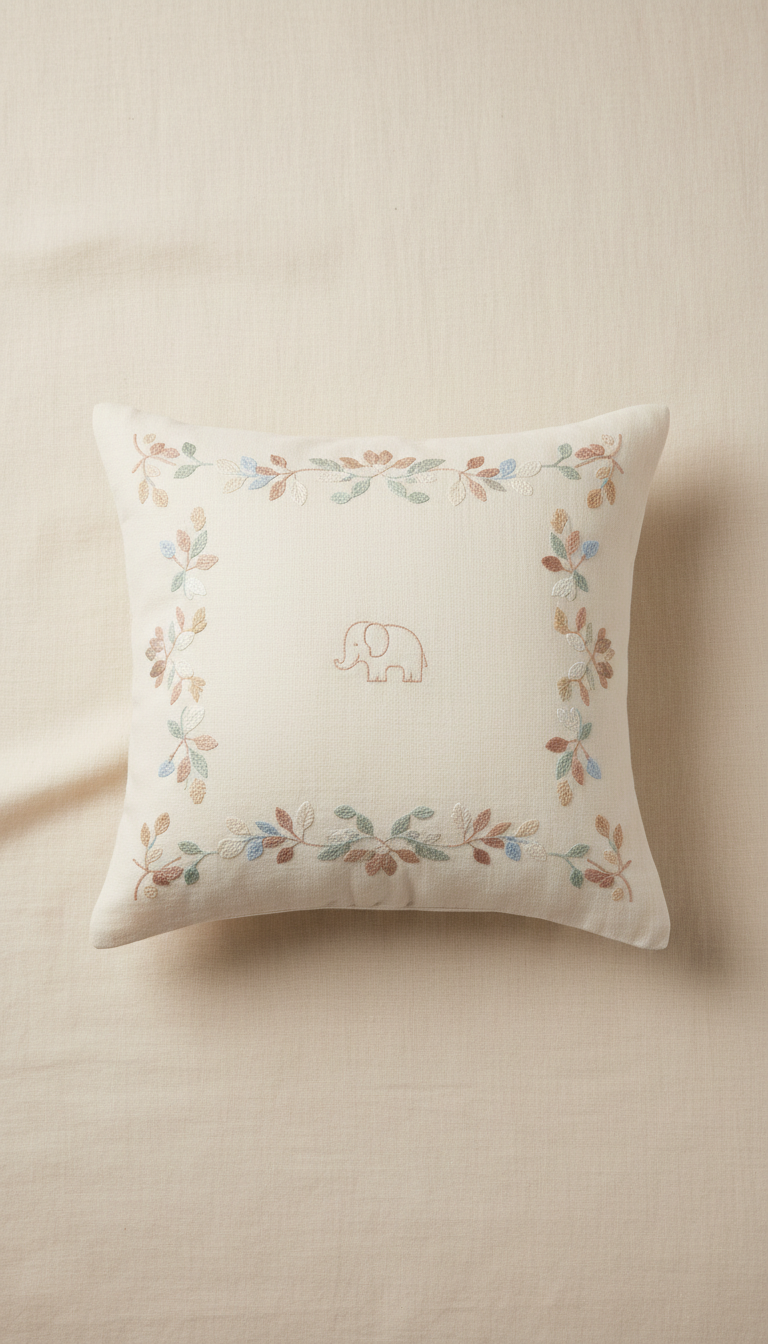 Embroidered Baby Pillow with Name