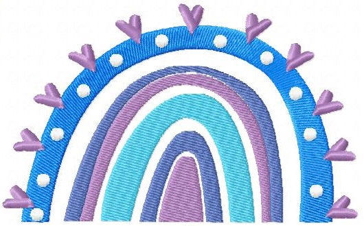 RAINBOW AND HEARTS