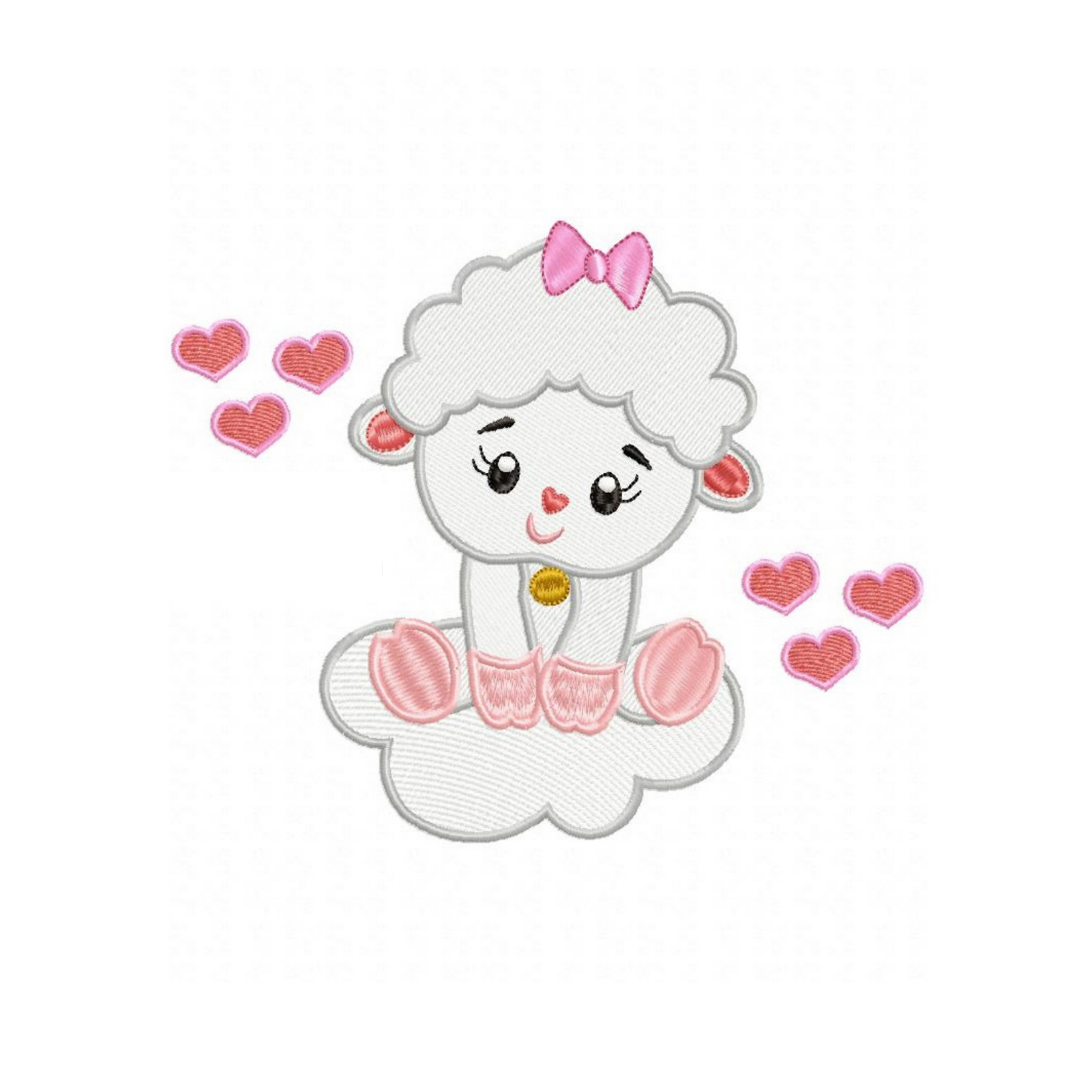 CUTE GIRL SHEEP IN A CLOUD