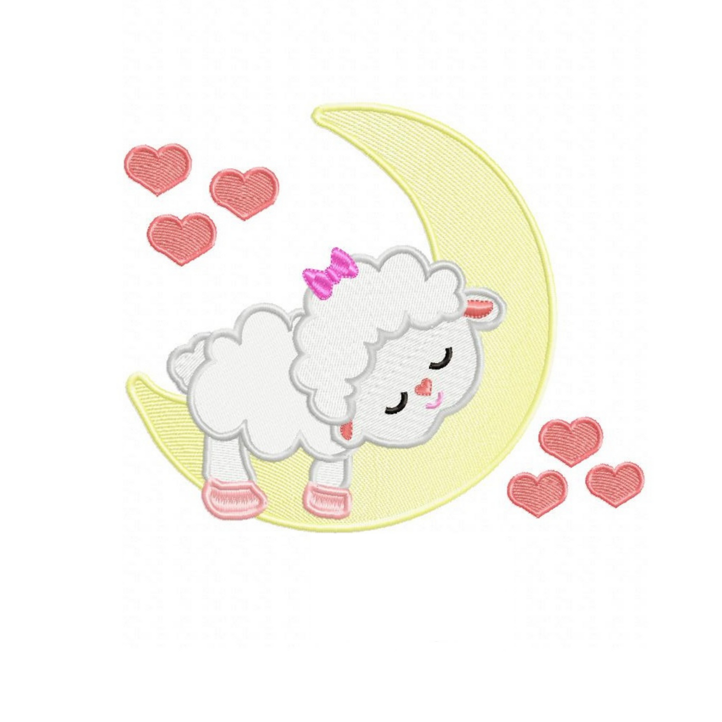 CUTE GIRL SHEEP SLEEPING IN THE CLOUD